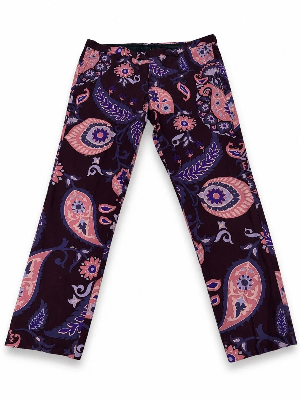 Gucci Paisley Cotton Trousers Men’s Size 54R (40x30) Made in Switzerland